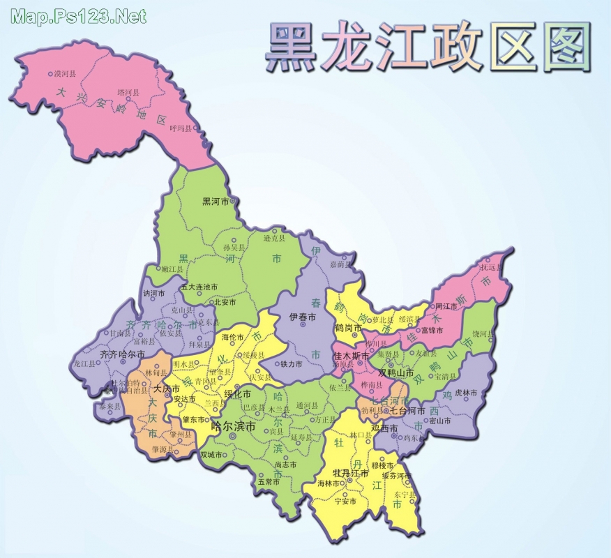 黑龙江省行政区